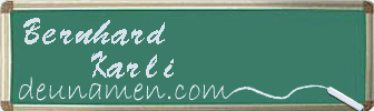 Bernhard Karli Visitenkarte